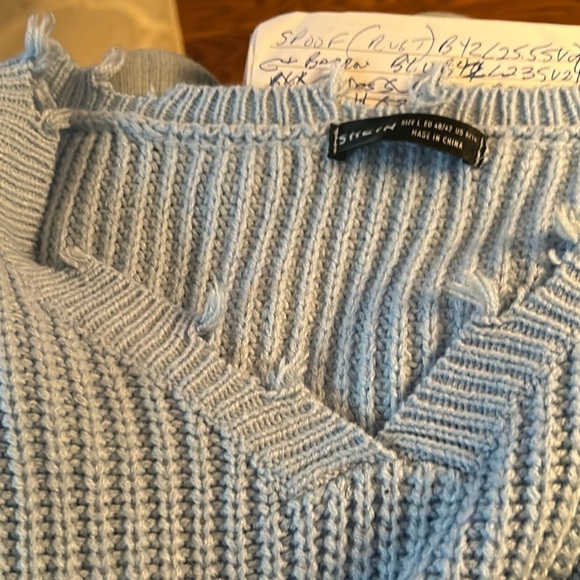SHEIN Light Blue Pullover‎ Sweater, Size L. - Picture 2 of 6